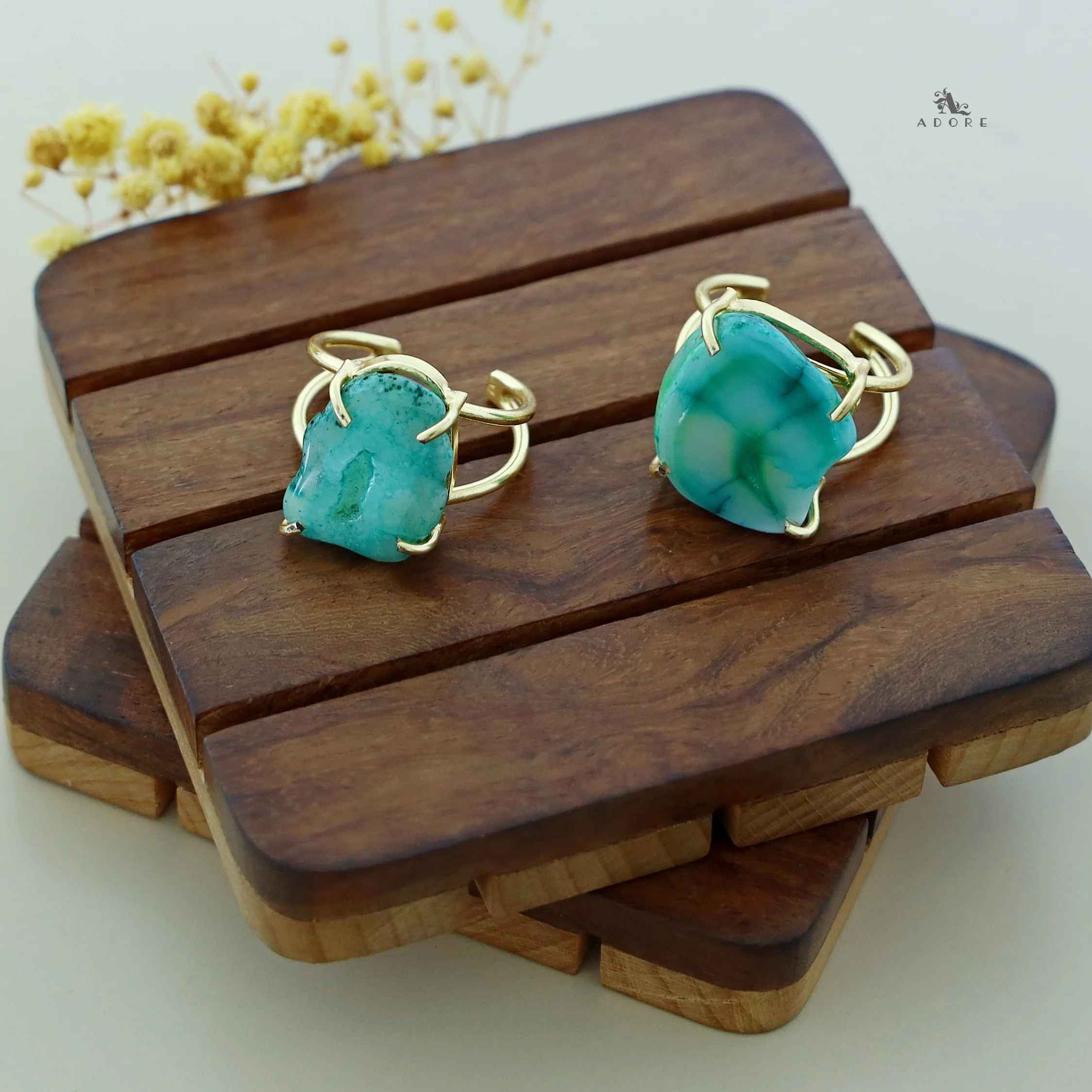 Two Layer Agate Claw Ring - Image 5