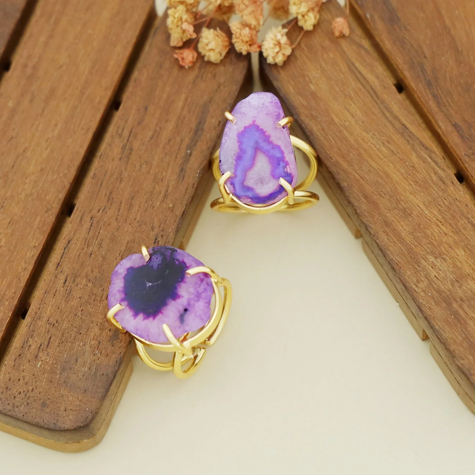 Two Layer Agate Claw Ring - Image 51