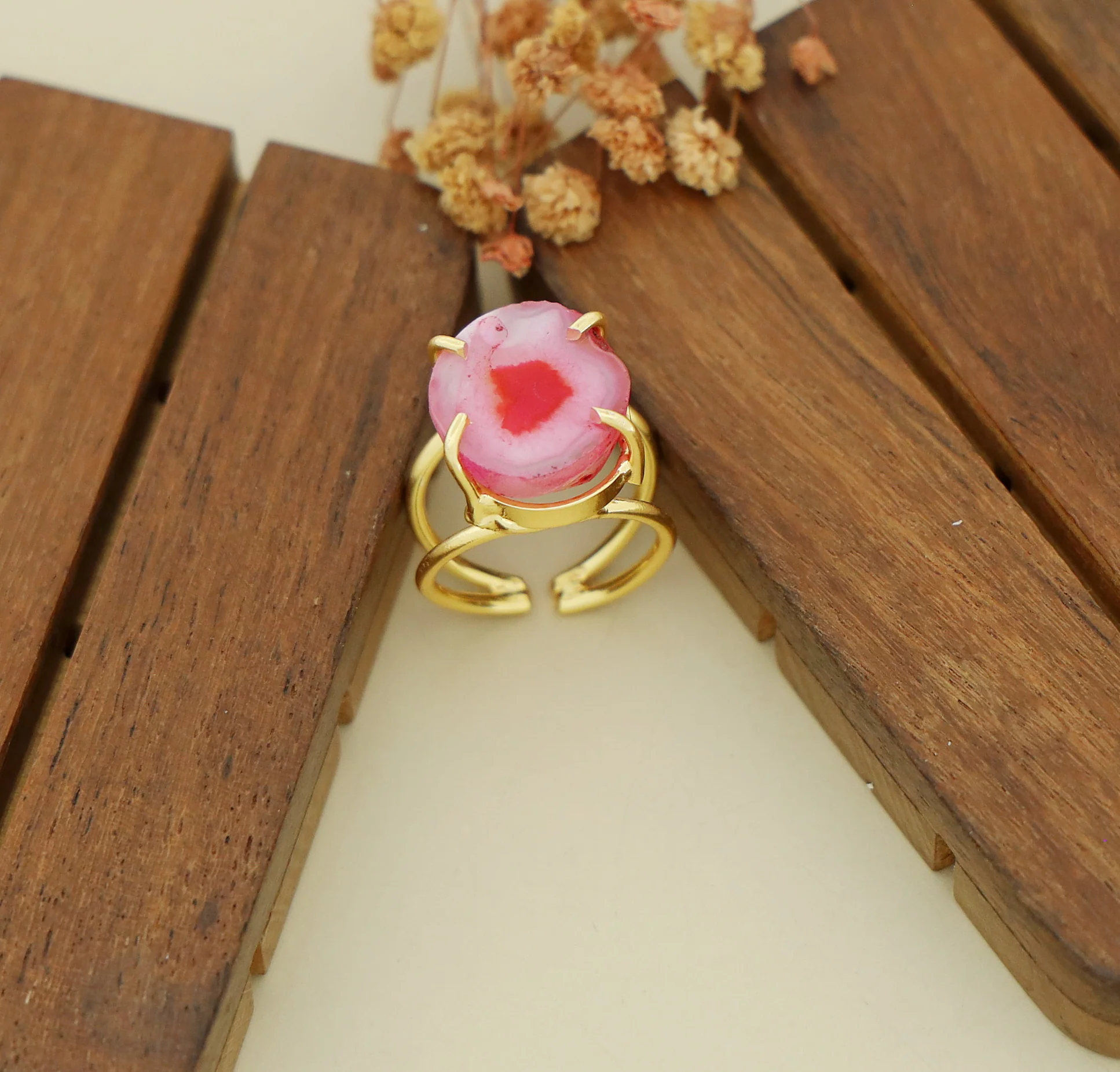 Two Layer Agate Claw Ring - Image 52