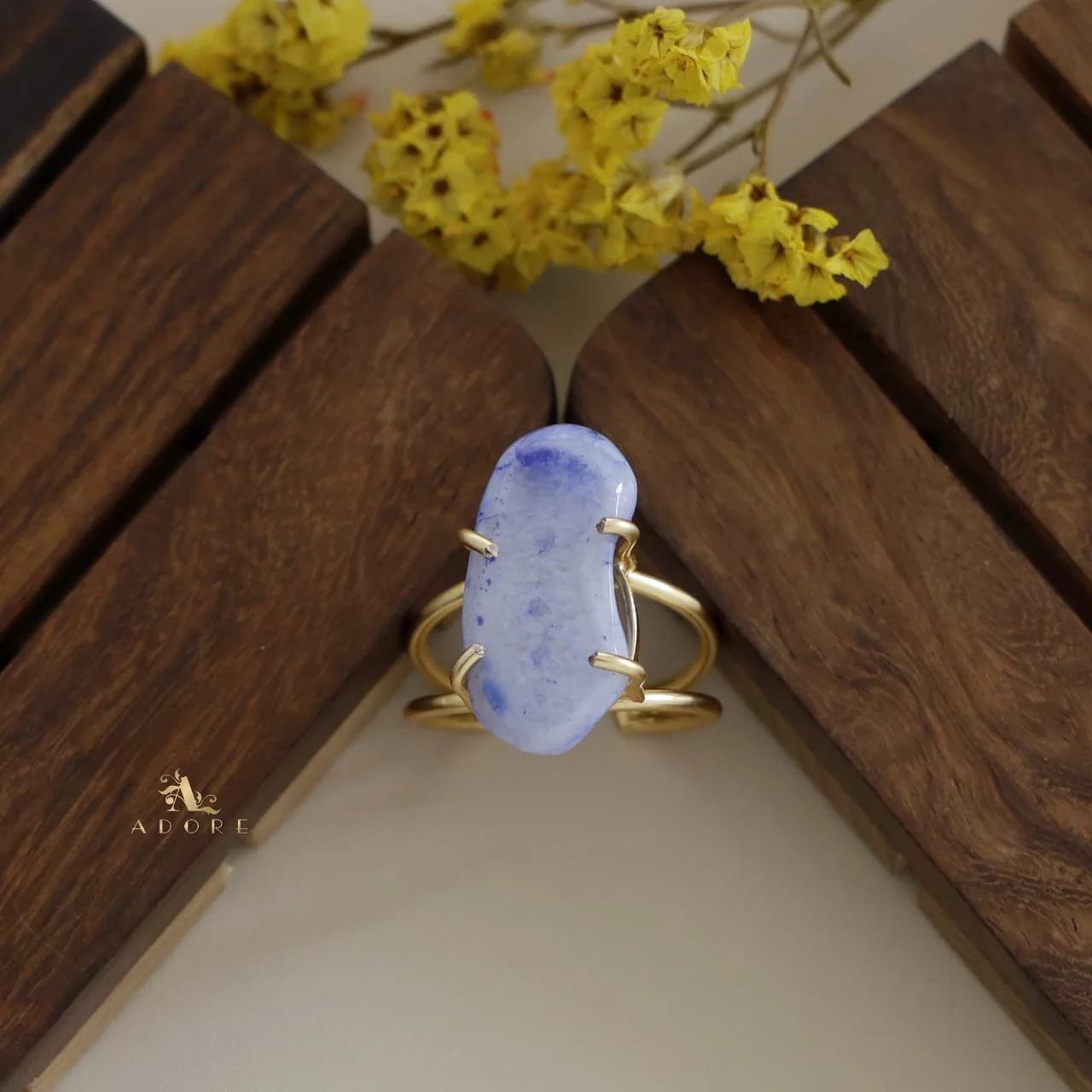 Two Layer Agate Claw Ring - Image 7