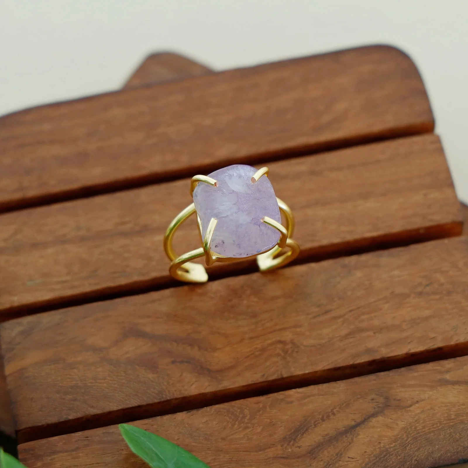 Two Layer Agate Claw Ring - Image 9