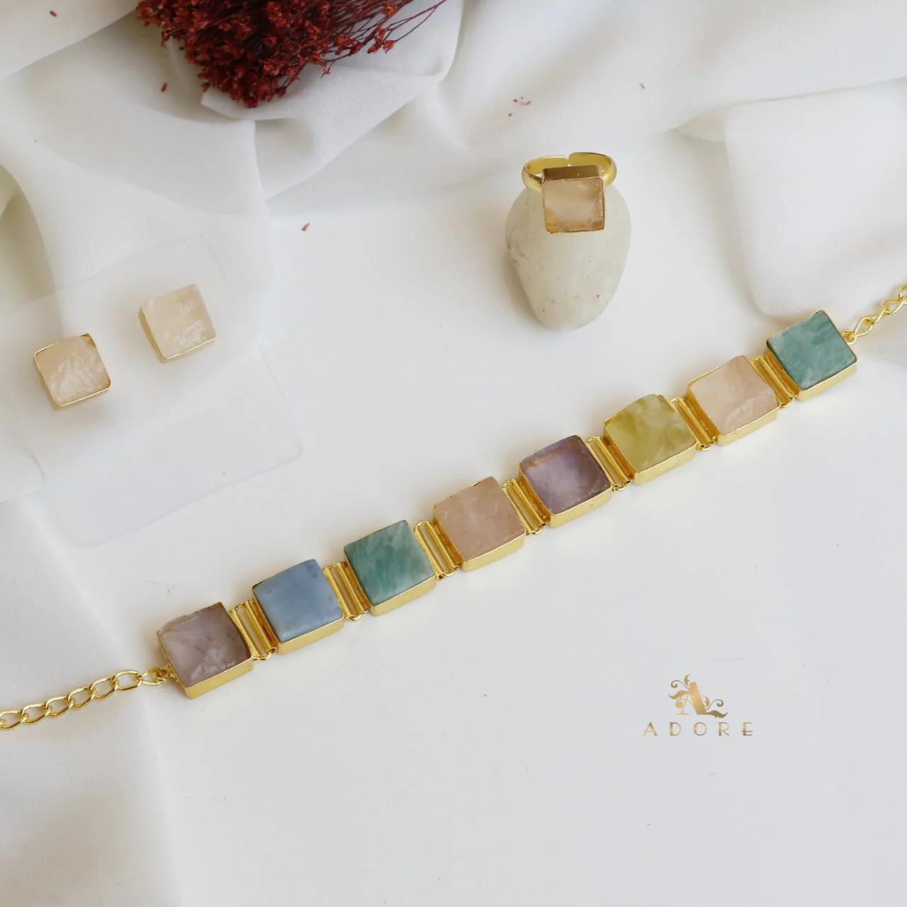 Unique 3 in 1 Square Choker Combo Set - Image 15