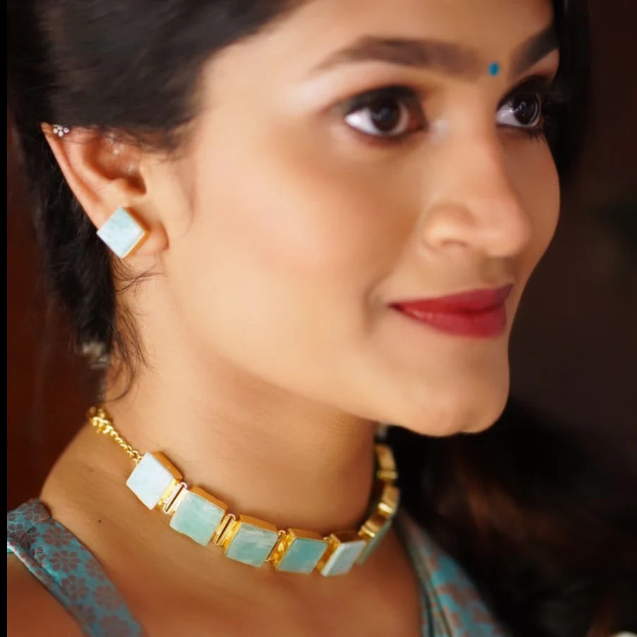 Unique 3 in 1 Square Choker Combo Set - Image 16
