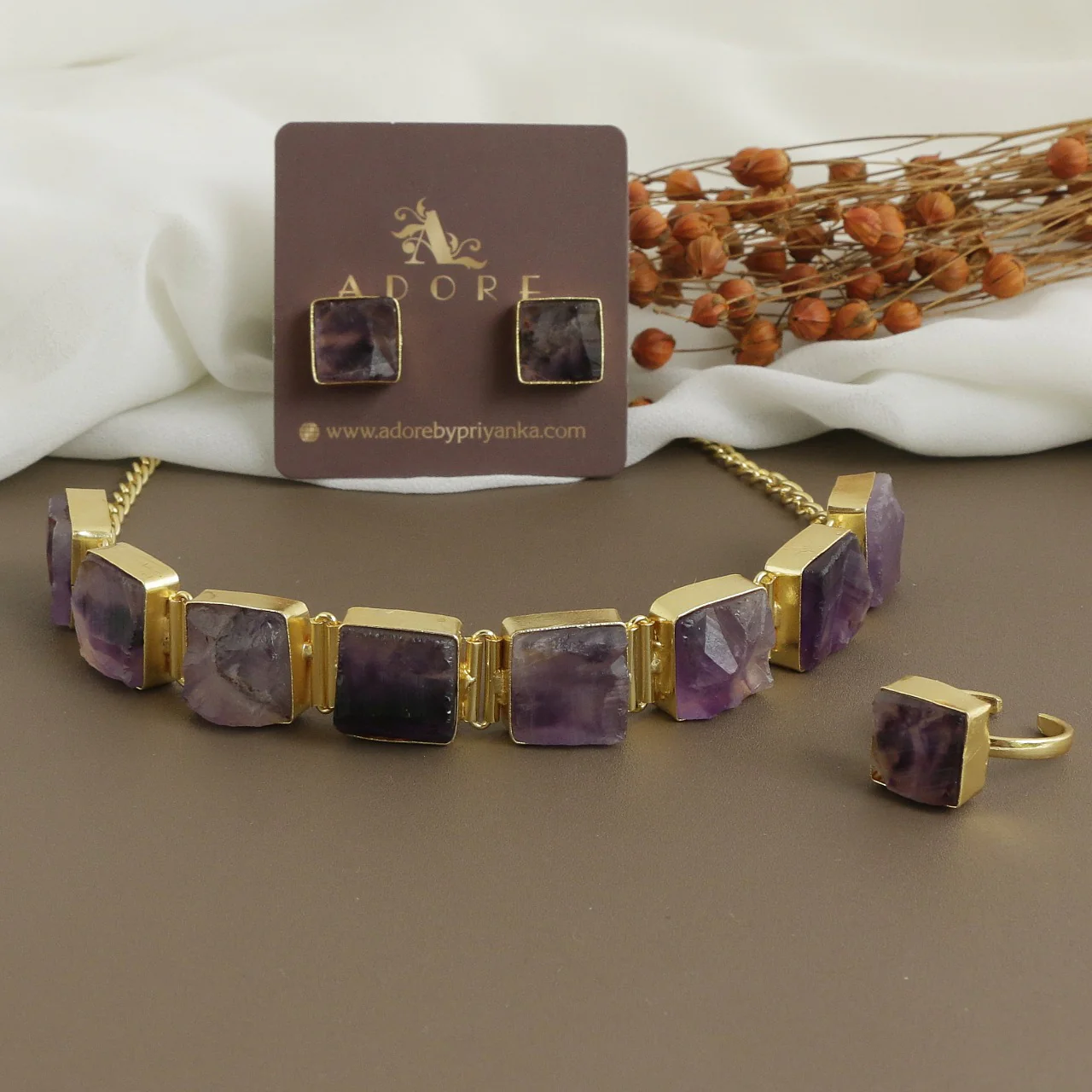 Unique 3 in 1 Square Choker Combo Set - Image 26