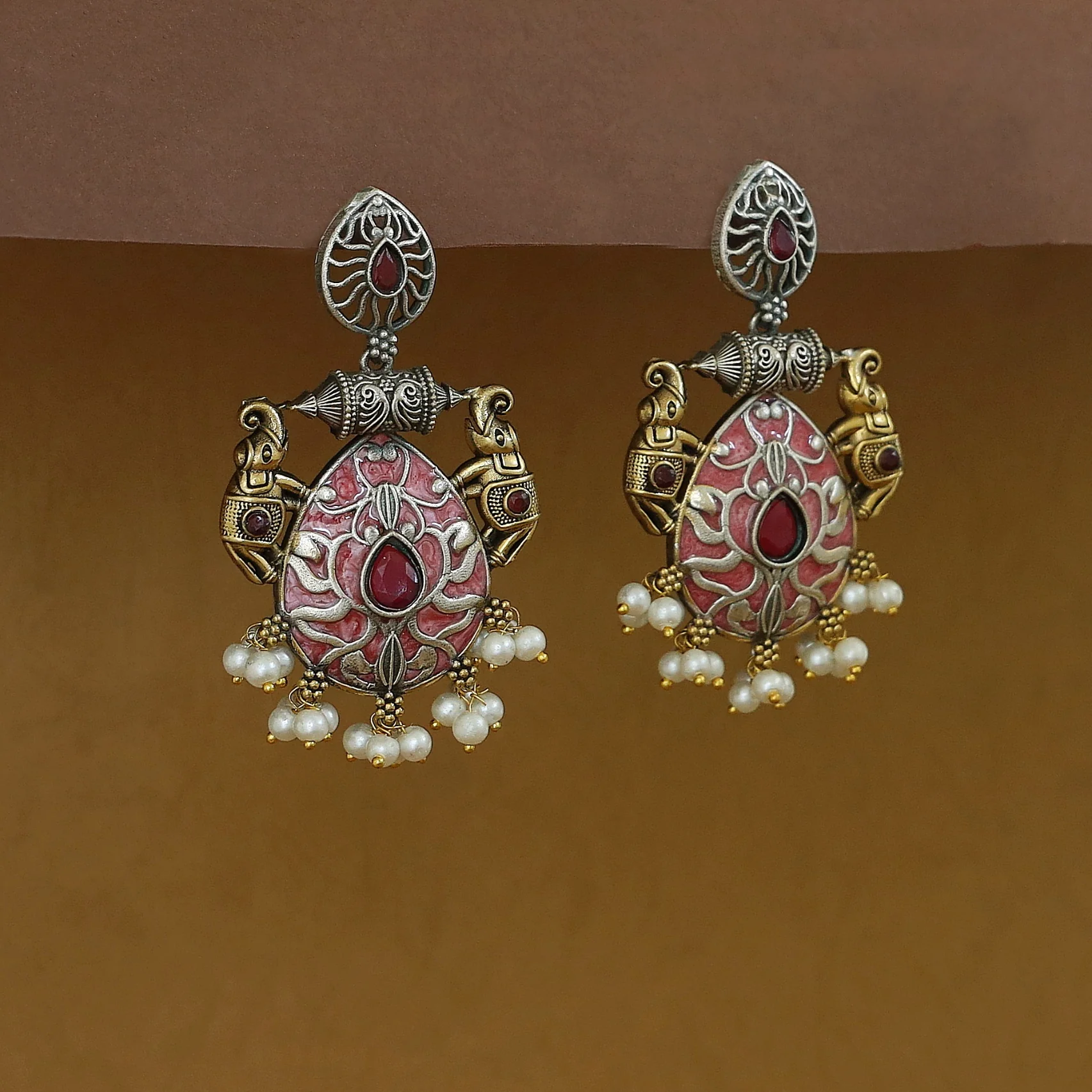 Vaishakhi Airavat Drop Pearl Earring - Image 6