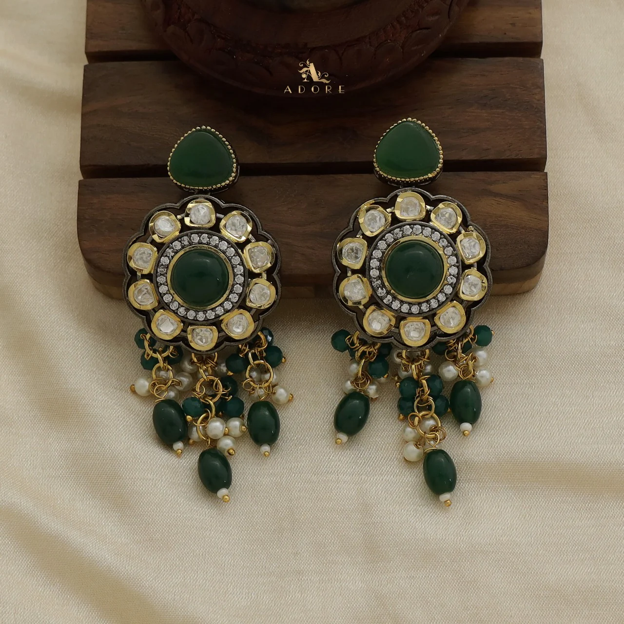 Vanessa Green Long Neckpiece With Earring - Image 5