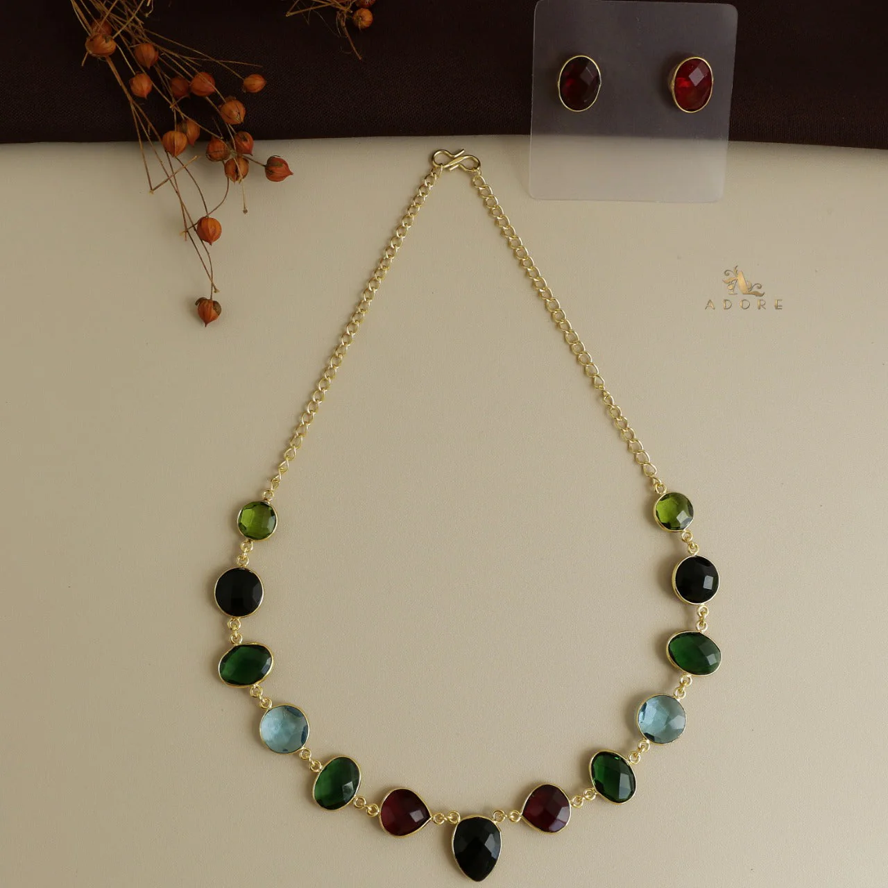 Vanity Lightweight Neckpiece + Studs (Colour Options) - Image 24