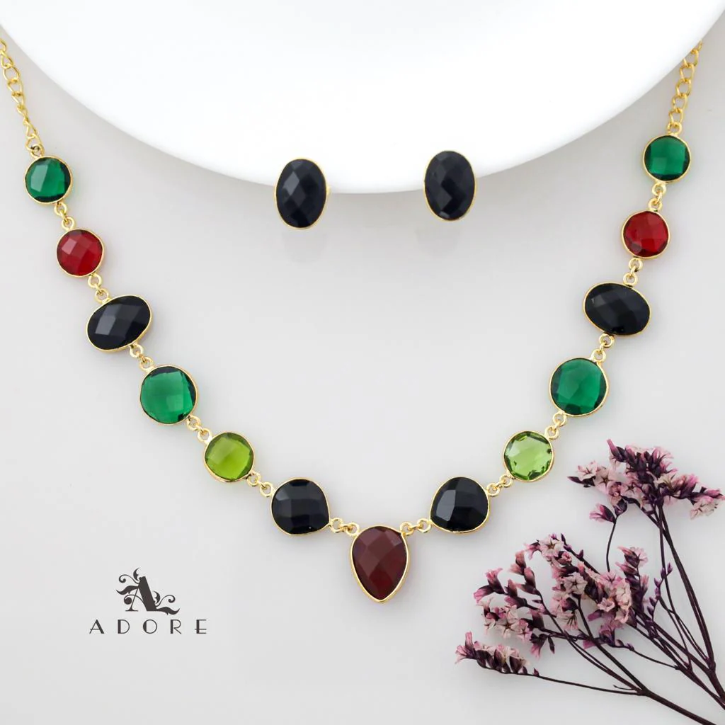 Vanity Lightweight Neckpiece + Studs (Colour Options) - Image 25