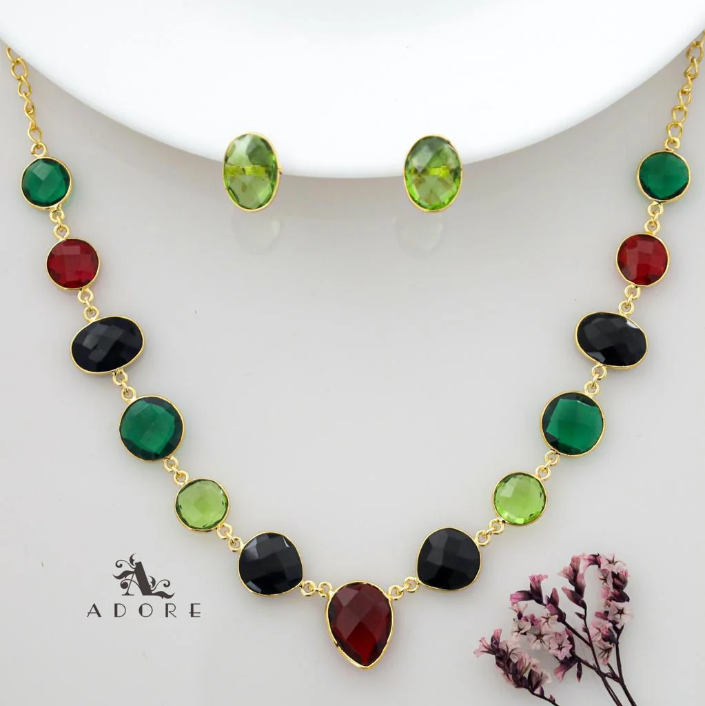 Vanity Lightweight Neckpiece + Studs (Colour Options) - Image 28