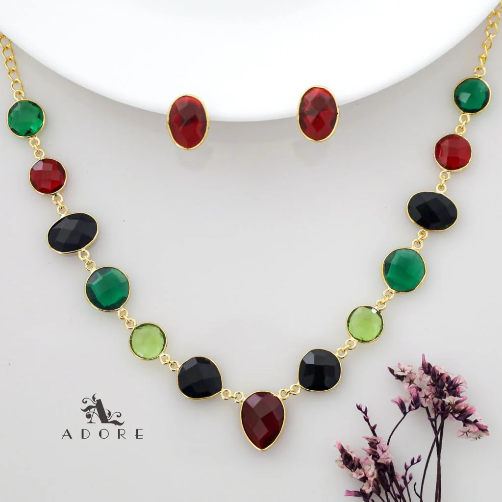 Vanity Lightweight Neckpiece + Studs (Colour Options) - Image 32
