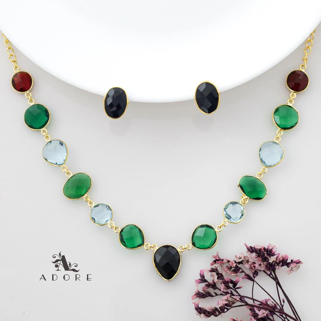 Vanity Lightweight Neckpiece + Studs (Colour Options) - Image 33