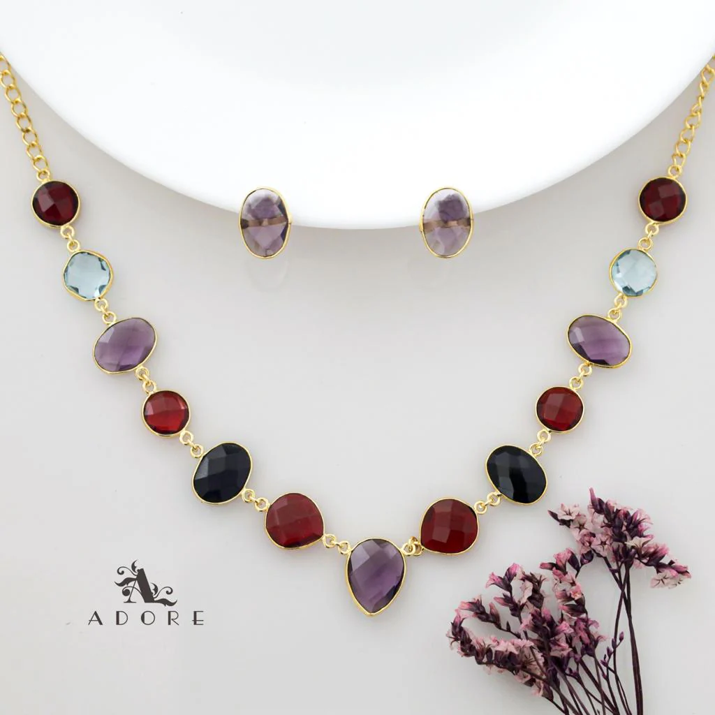 Vanity Lightweight Neckpiece + Studs (Colour Options) - Image 34