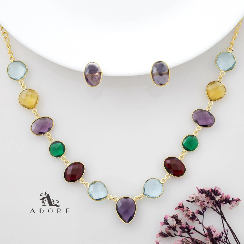 Vanity Lightweight Neckpiece + Studs (Colour Options) - Image 35