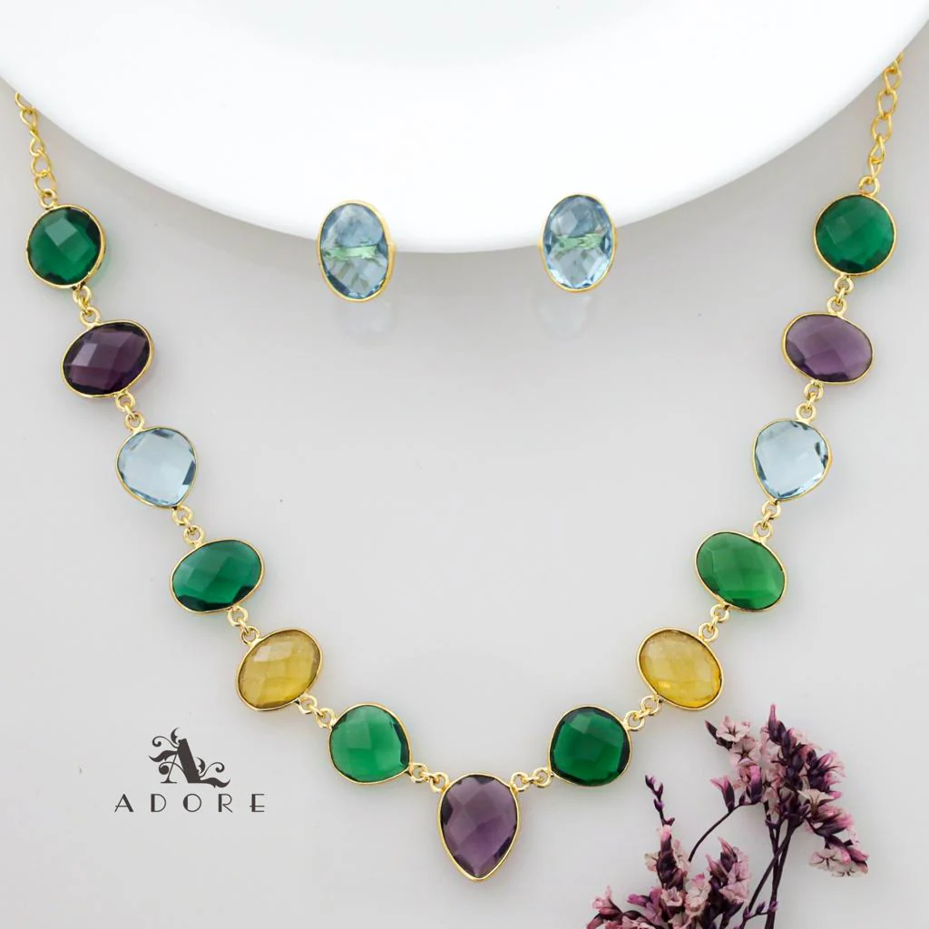 Vanity Lightweight Neckpiece + Studs (Colour Options) - Image 38