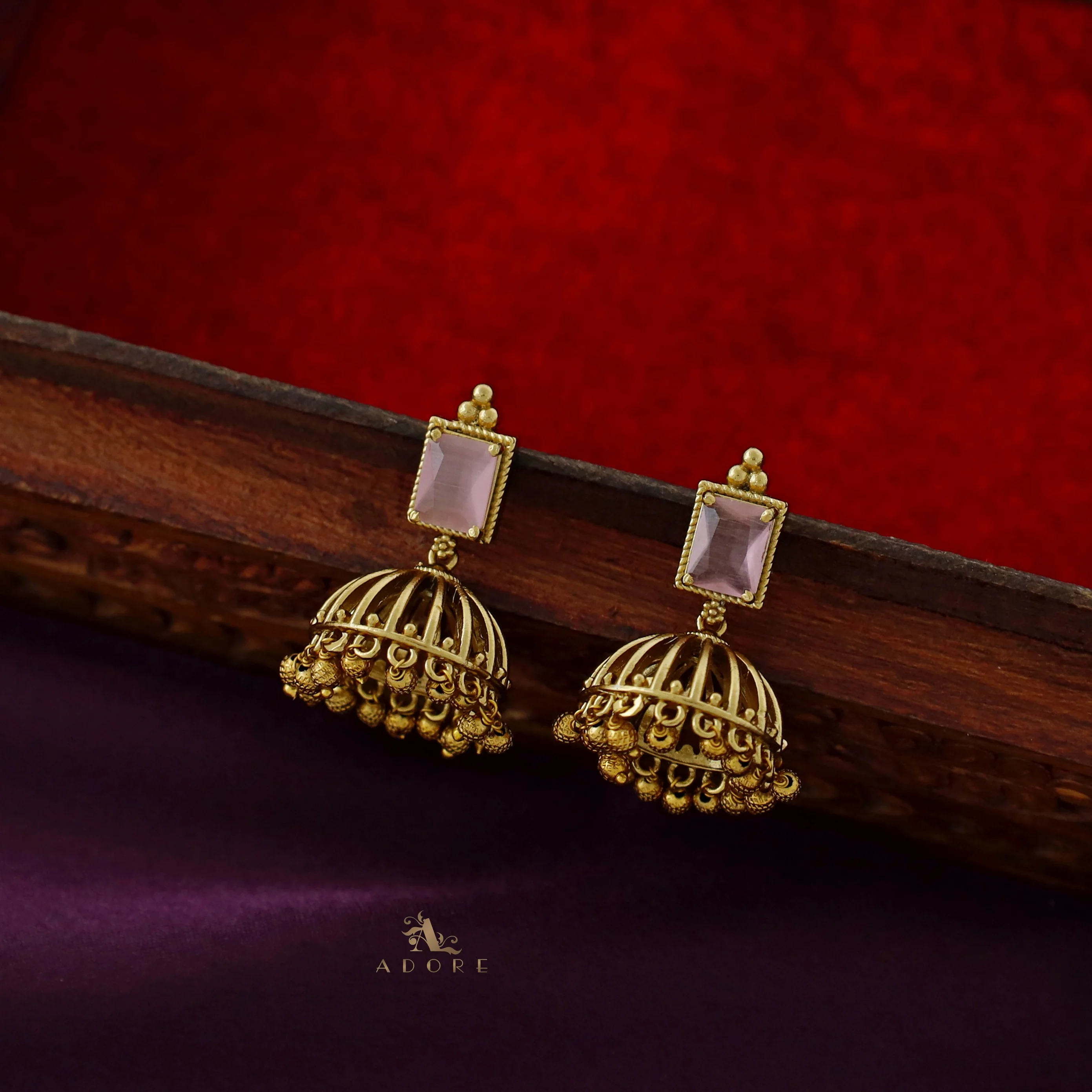 Varenya Gold Ball Jhumka - Image 14