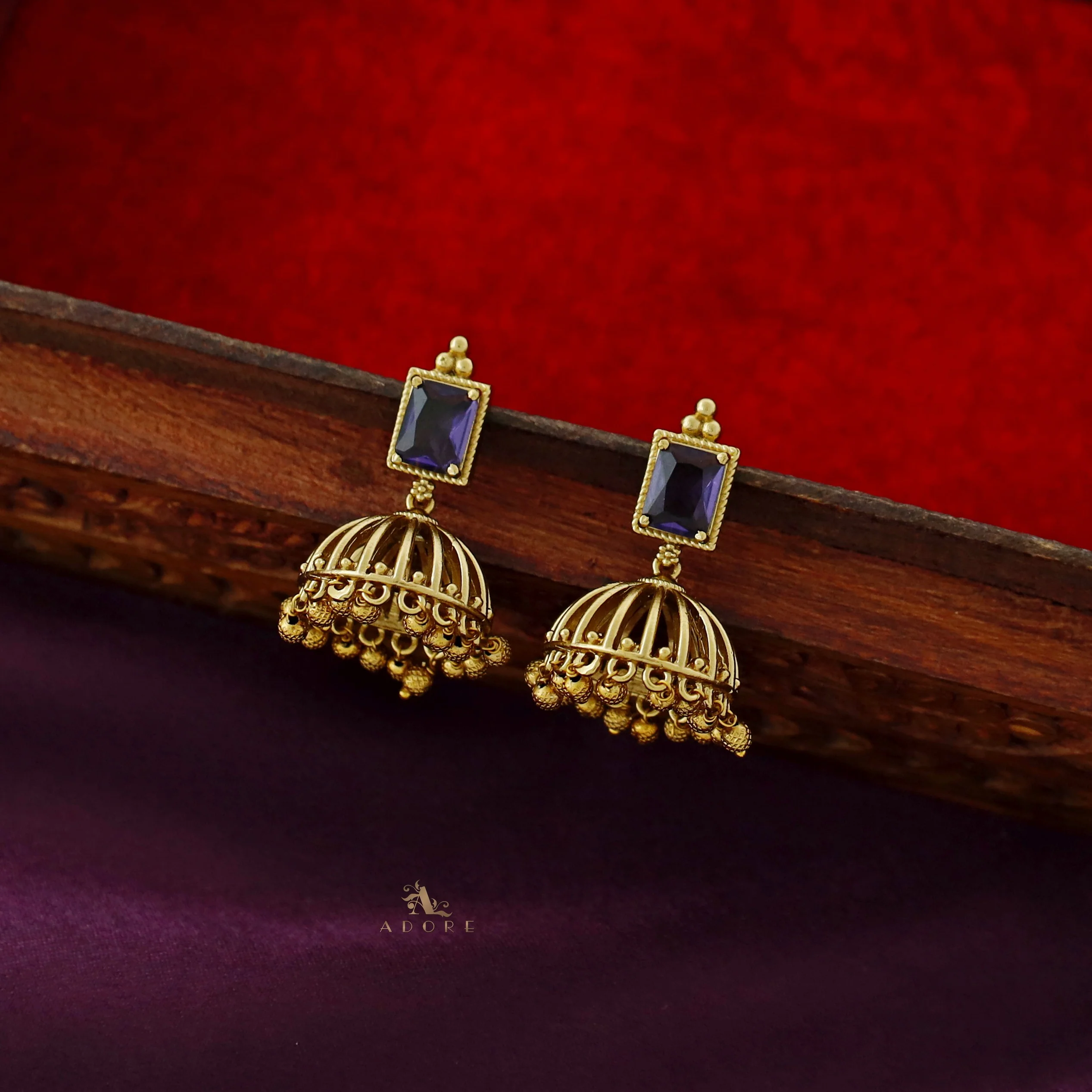 Varenya Gold Ball Jhumka - Image 17