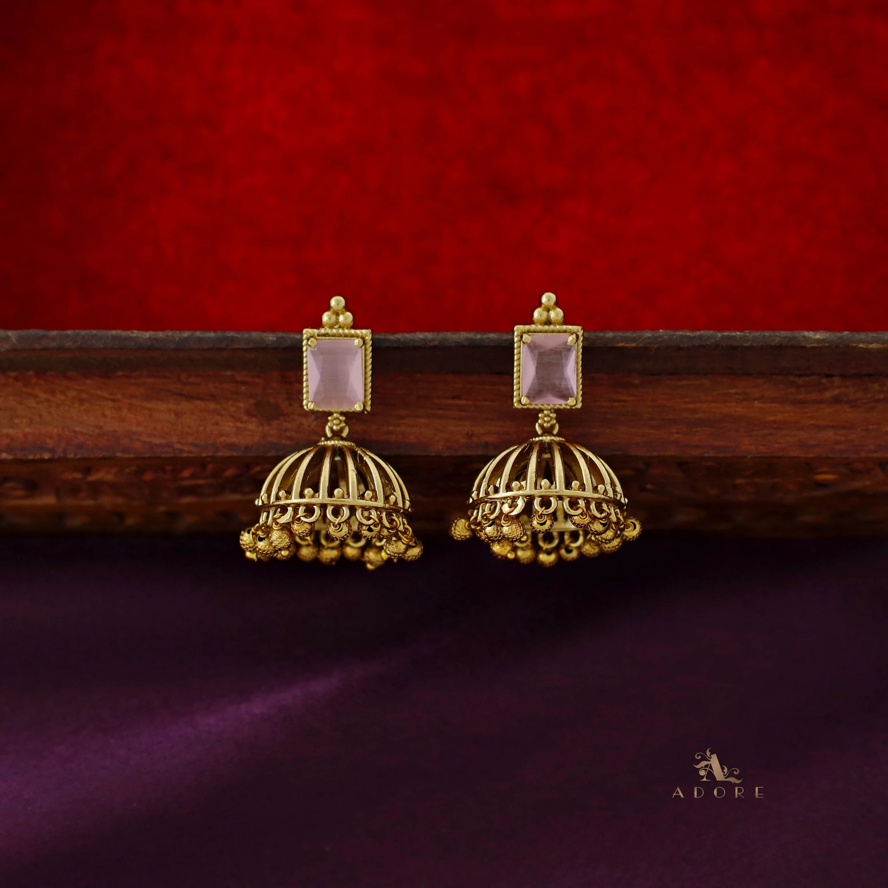 Varenya Gold Ball Jhumka - Image 18