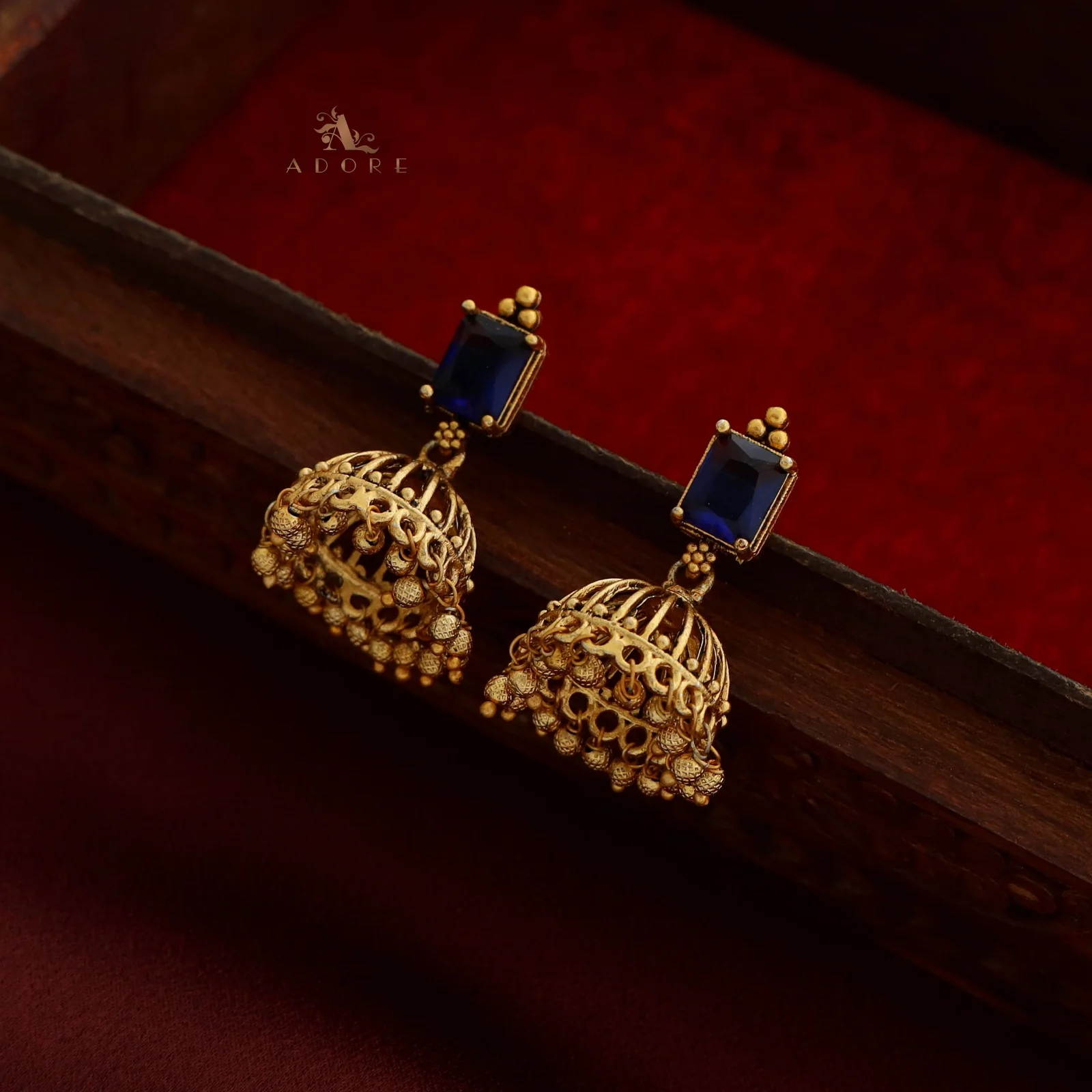Varenya Gold Ball Jhumka - Image 8