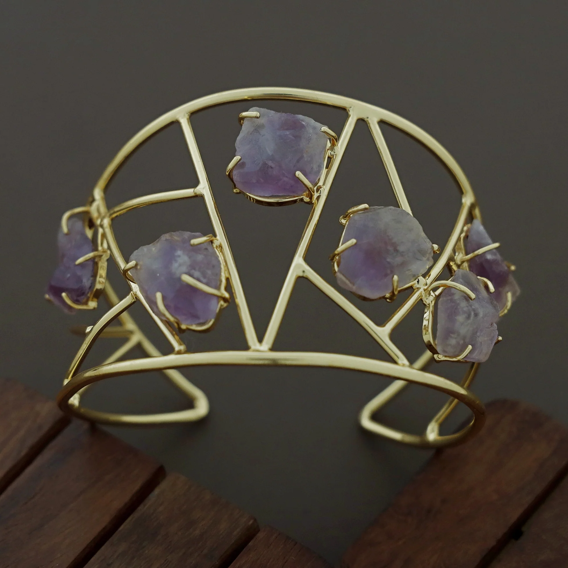 Hailin Dyed + Raw Stone Bangle - Image 3