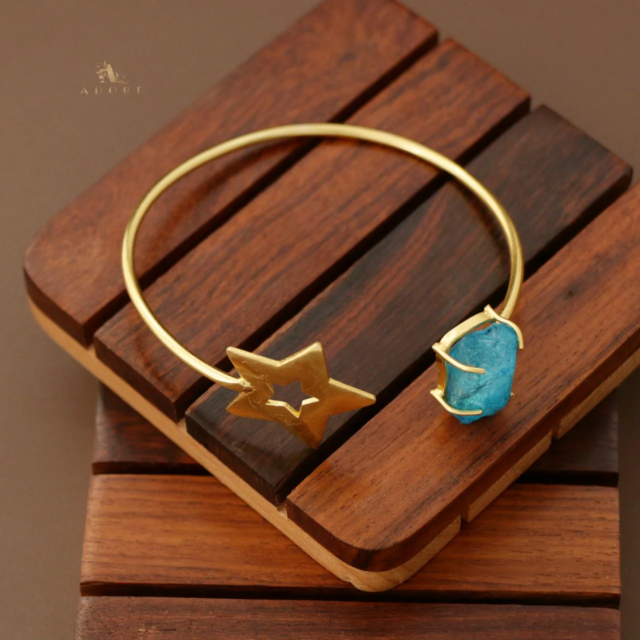 Viveca  Dyed Stone Star Bangle - Image 11