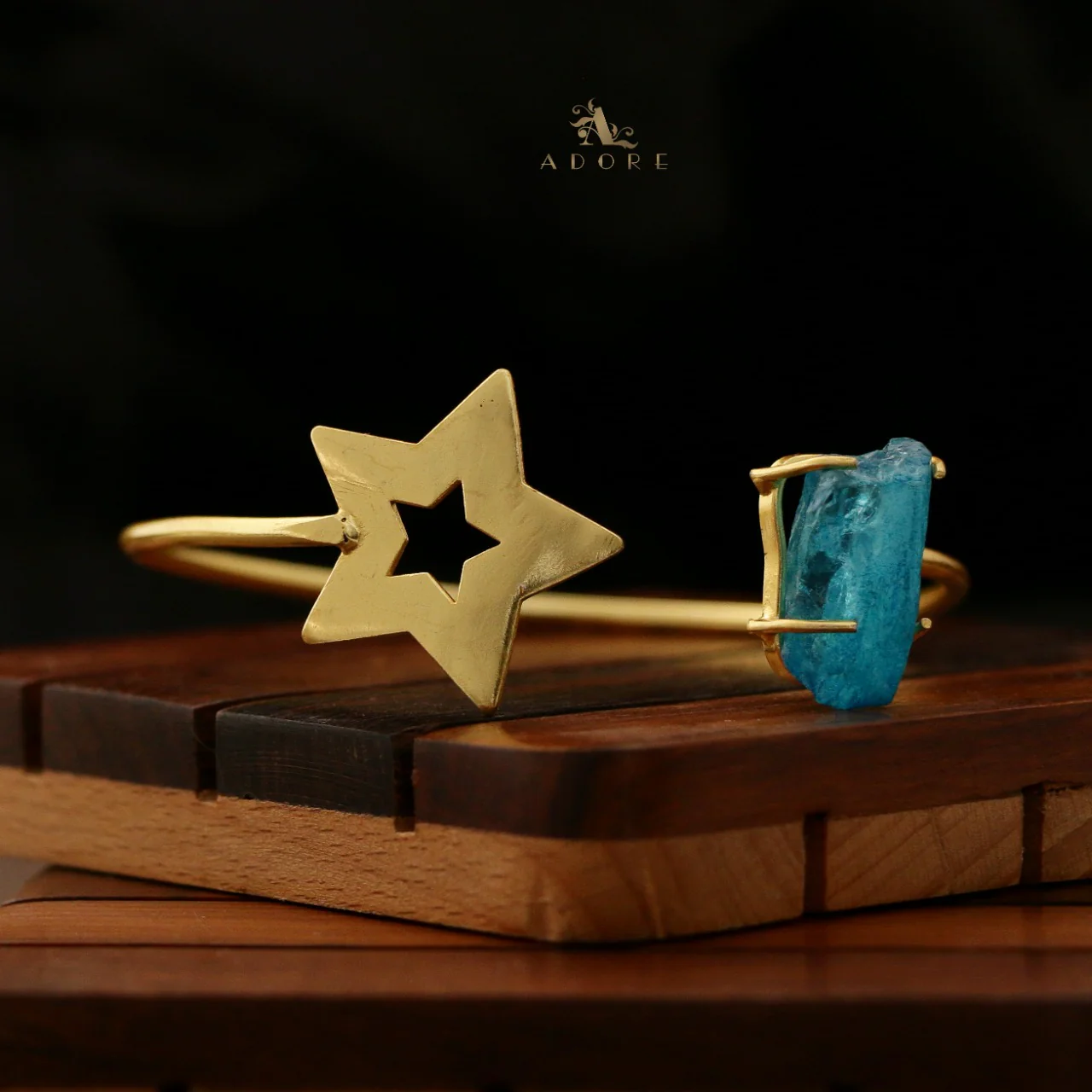 Viveca  Dyed Stone Star Bangle - Image 7