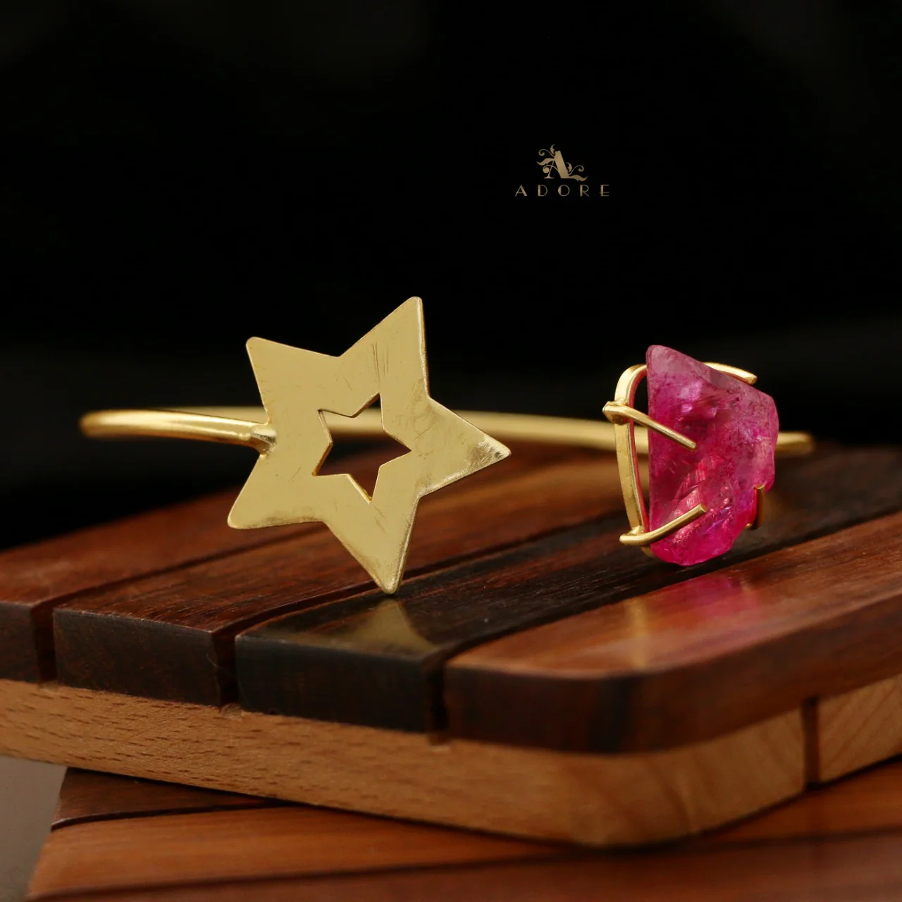 Viveca  Dyed Stone Star Bangle - Image 8