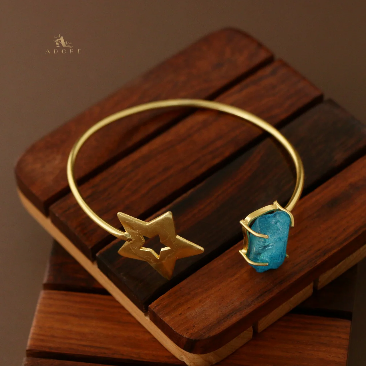 Viveca  Dyed Stone Star Bangle - Image 9