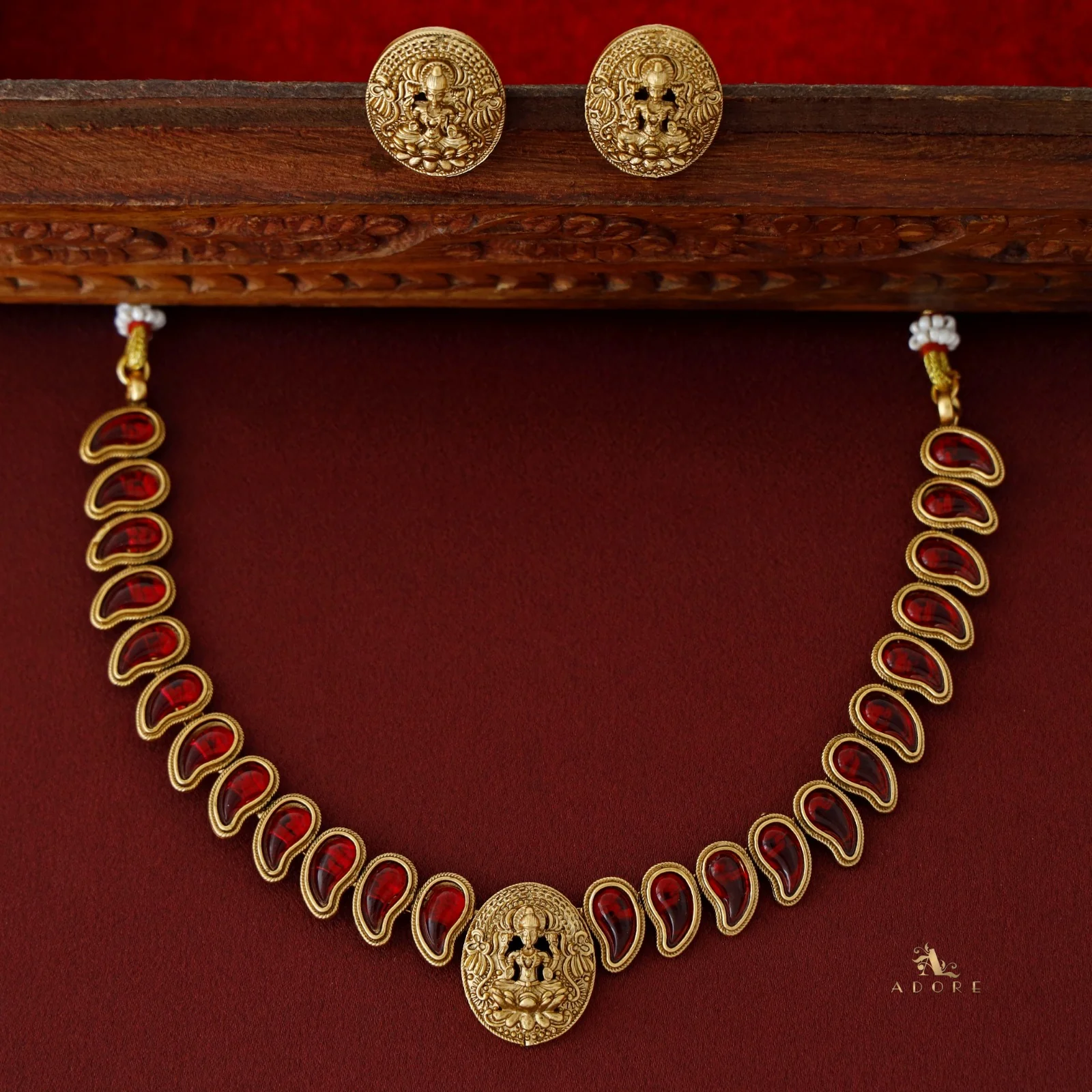 YASHASRI DEVI SHORT NECKPIECE WITH EARRING - Image 7