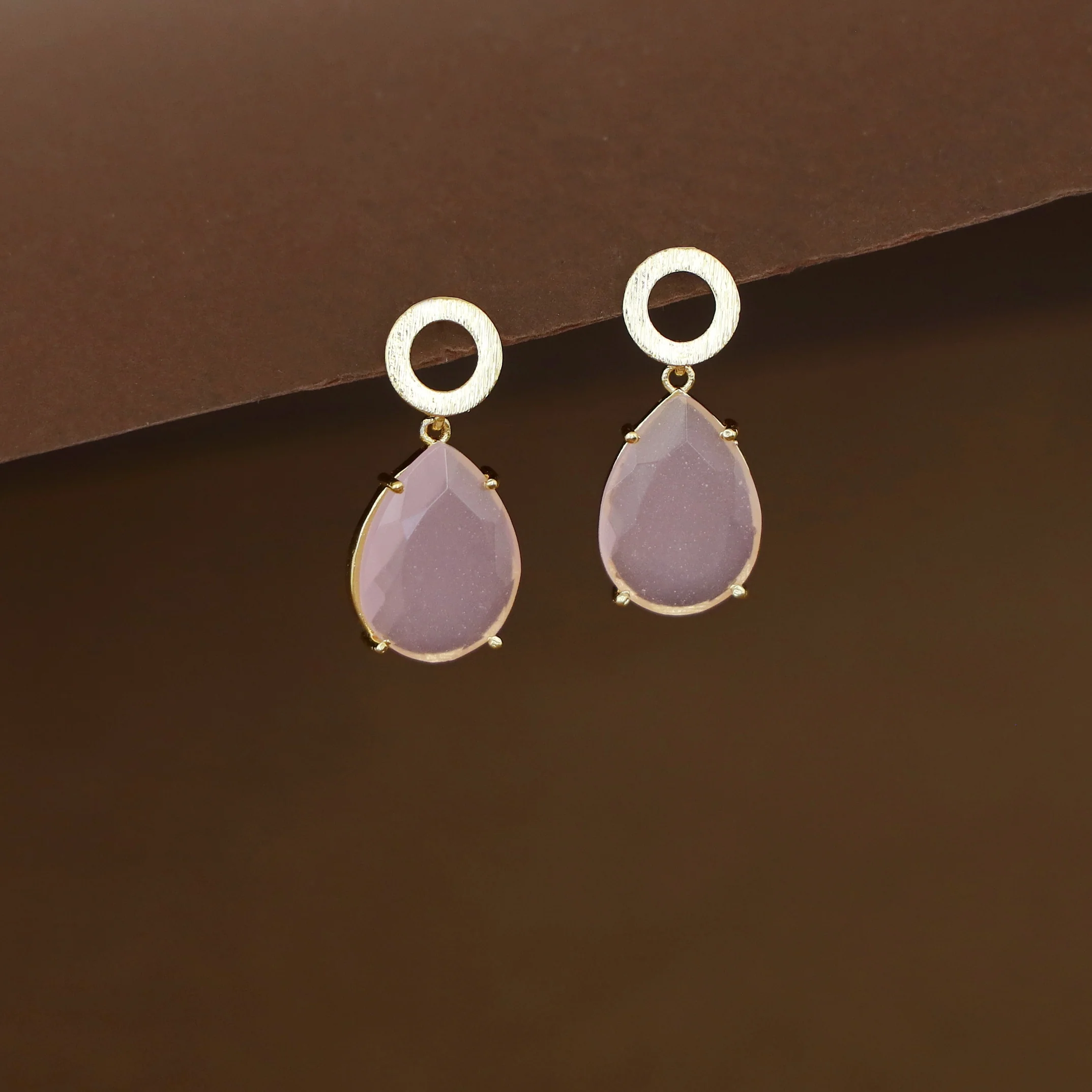 Yelisha Golden Circle Rain Drop Earring - Image 3