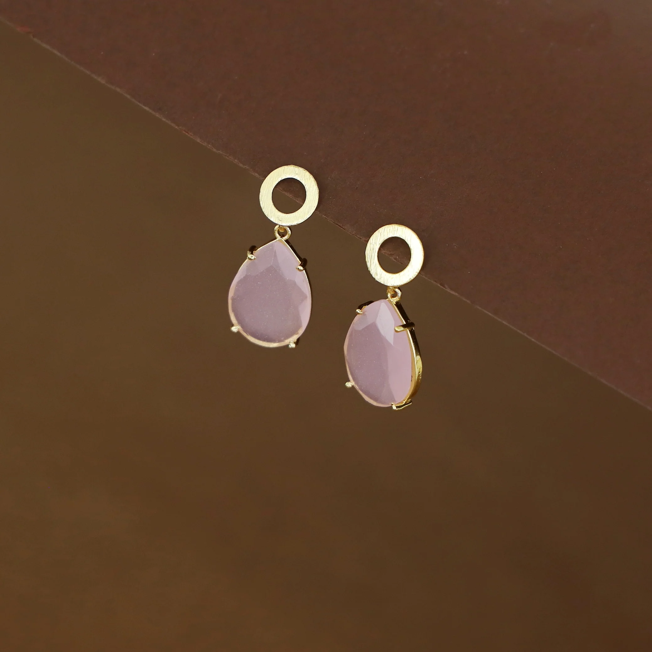 Yelisha Golden Circle Rain Drop Earring - Image 6