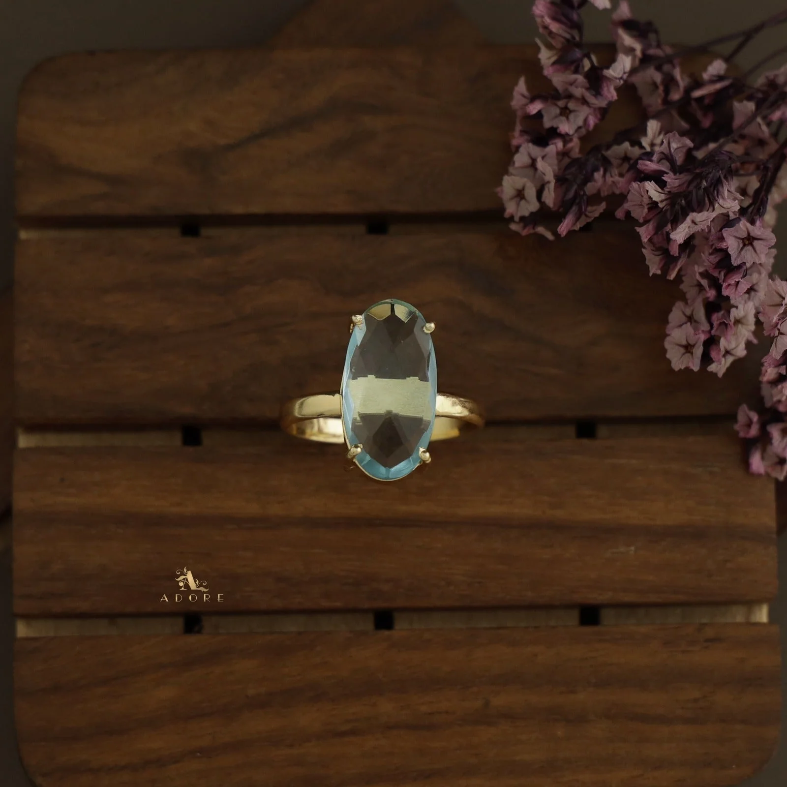 Zara Glossy Oval Ring - Image 2