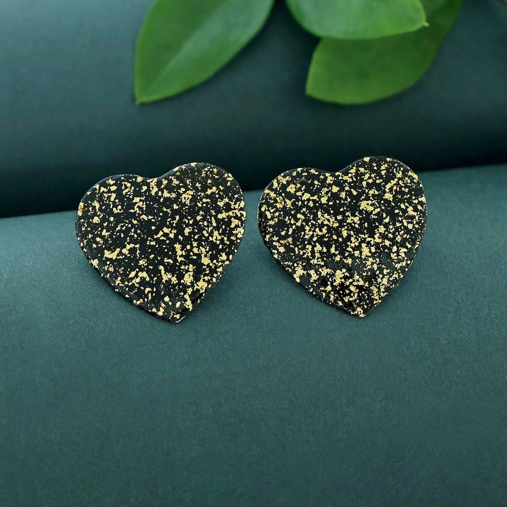Zea Love Hand Painted Glittery Earring - Image 2