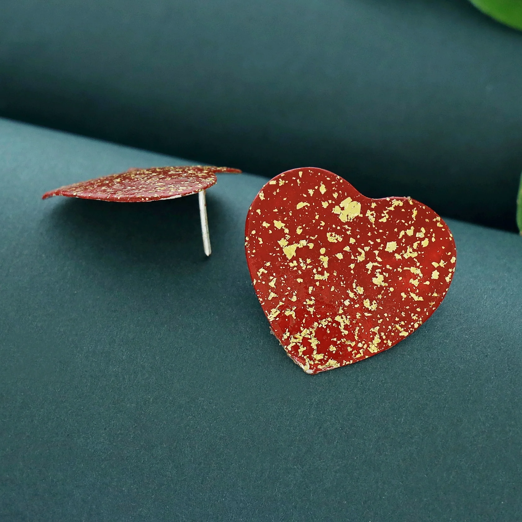 Zea Love Hand Painted Glittery Earring - Image 5