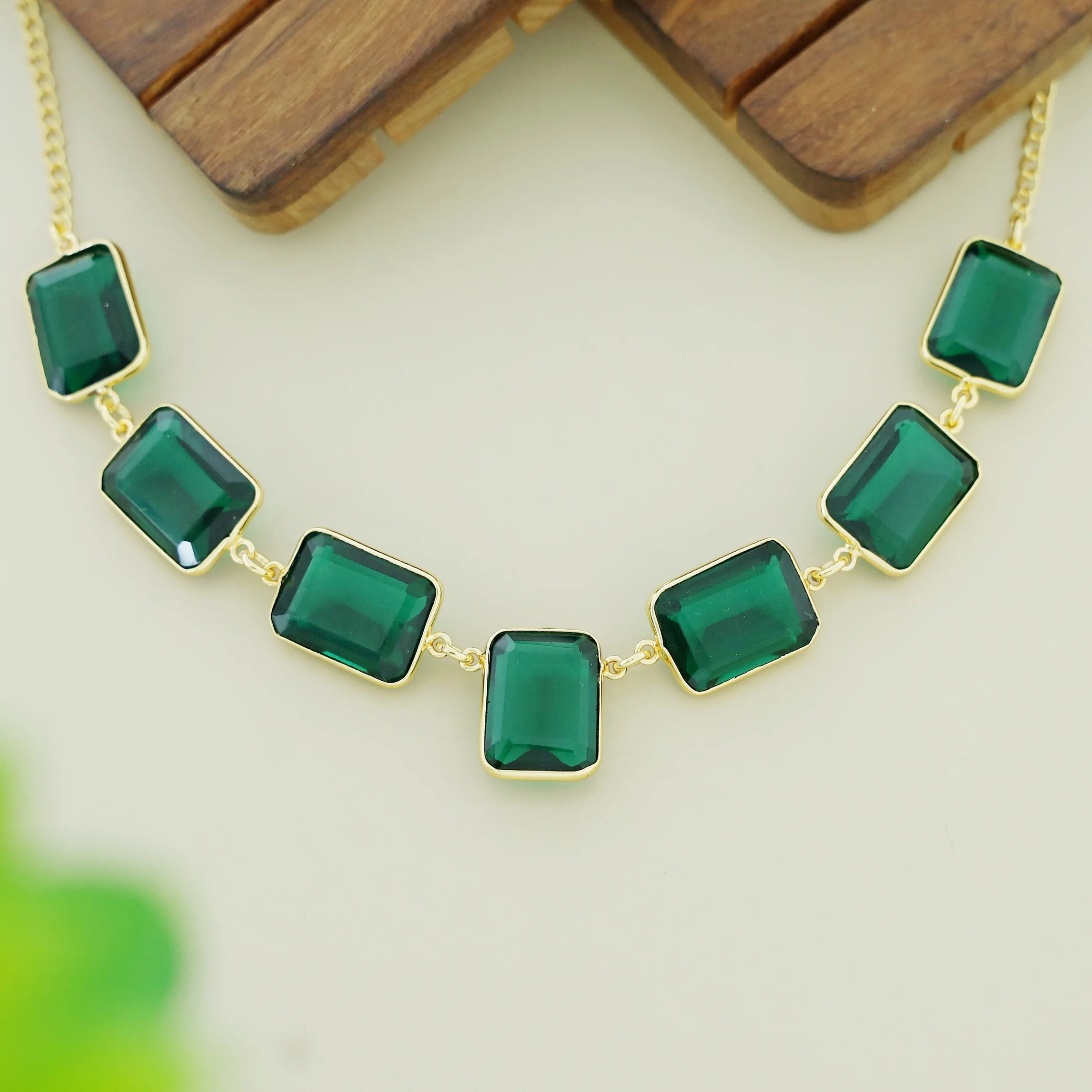 Zenia Rectangle Glossy Neckpiece - Image 5