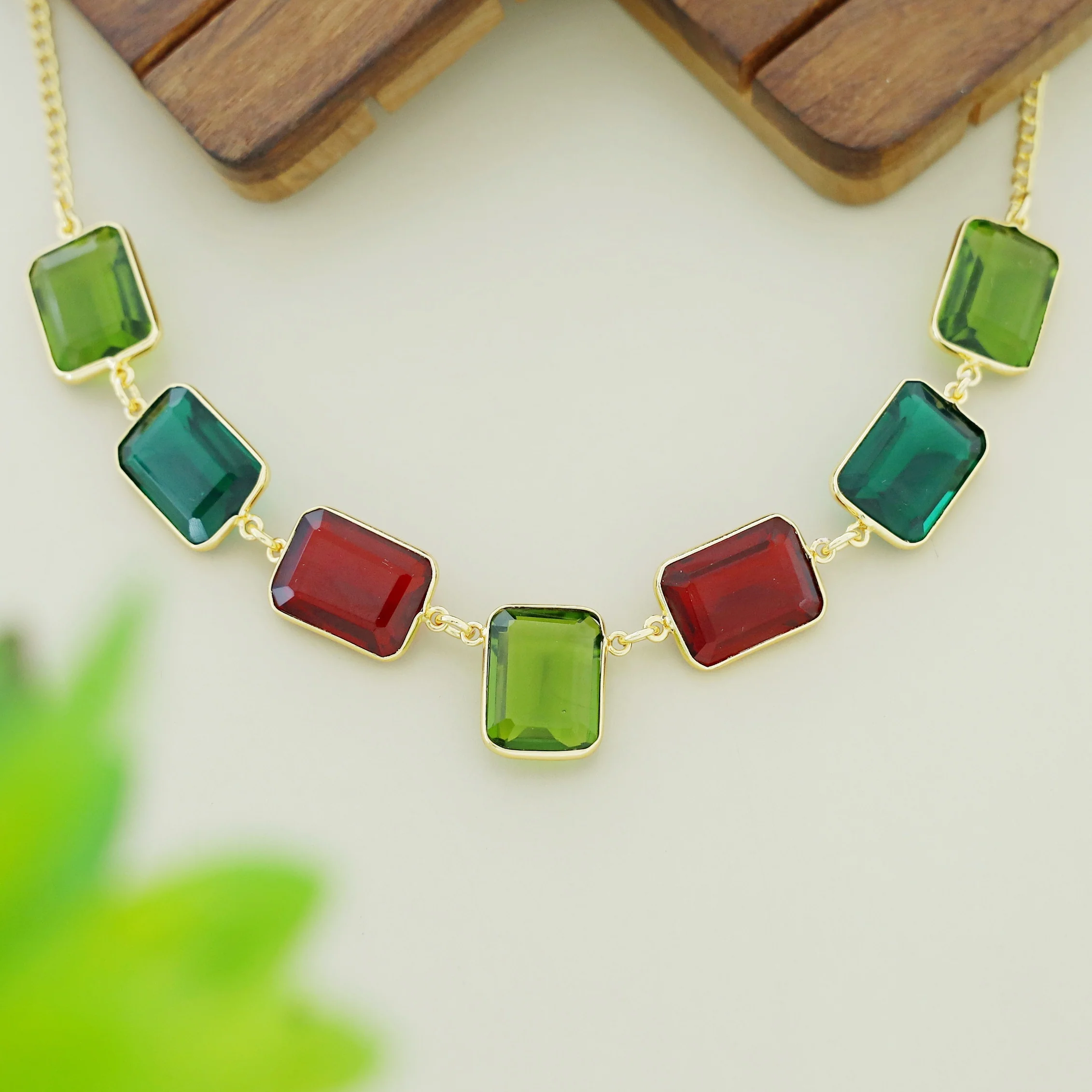 Zenia Rectangle Glossy Neckpiece - Image 6
