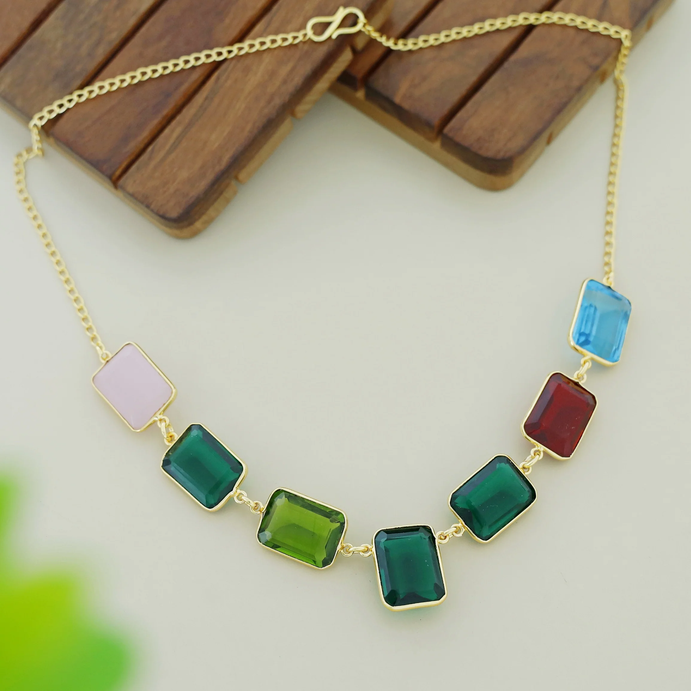 Zenia Rectangle Glossy Neckpiece - Image 8