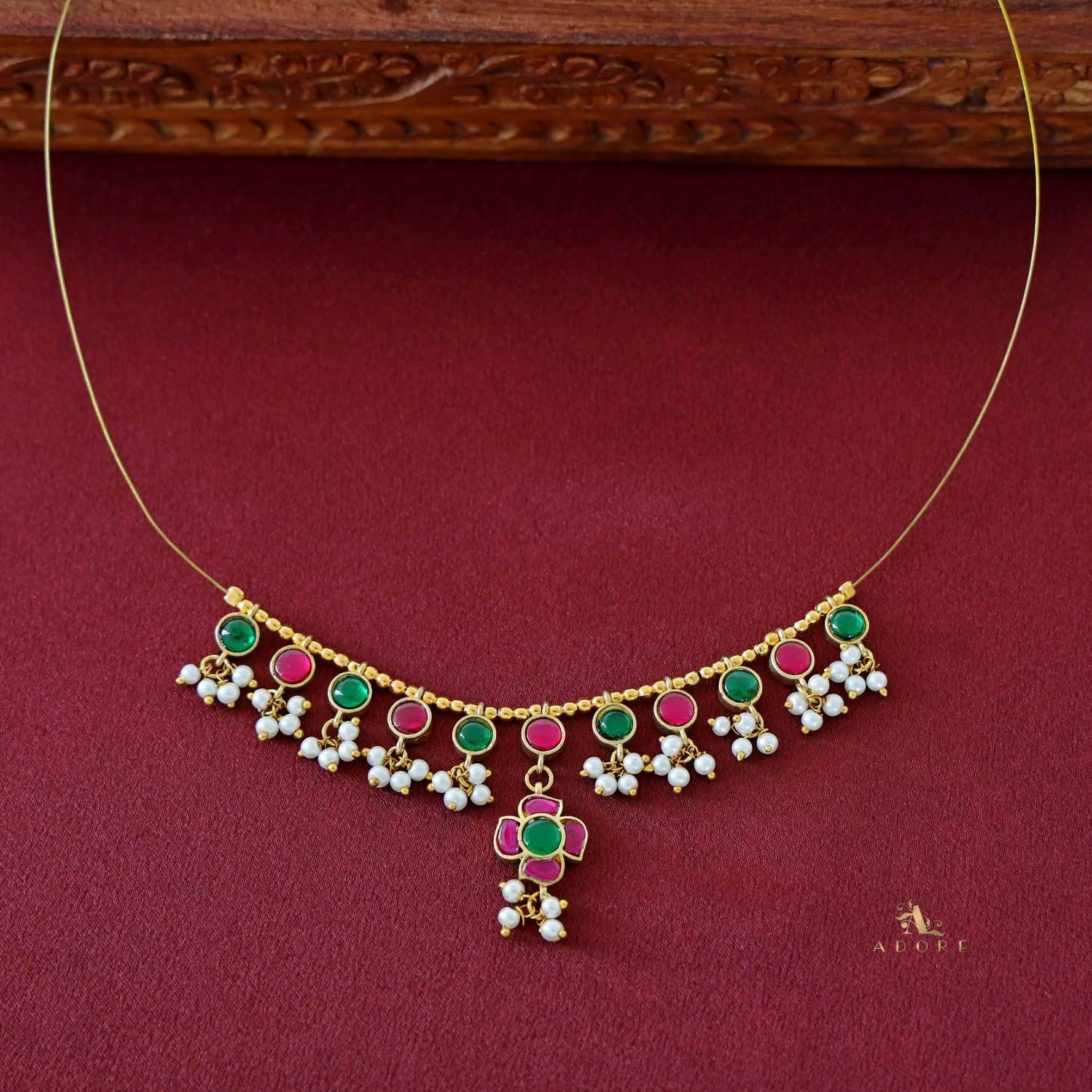 Zilpah Jadau Kundan String Neckpiece - Image 4