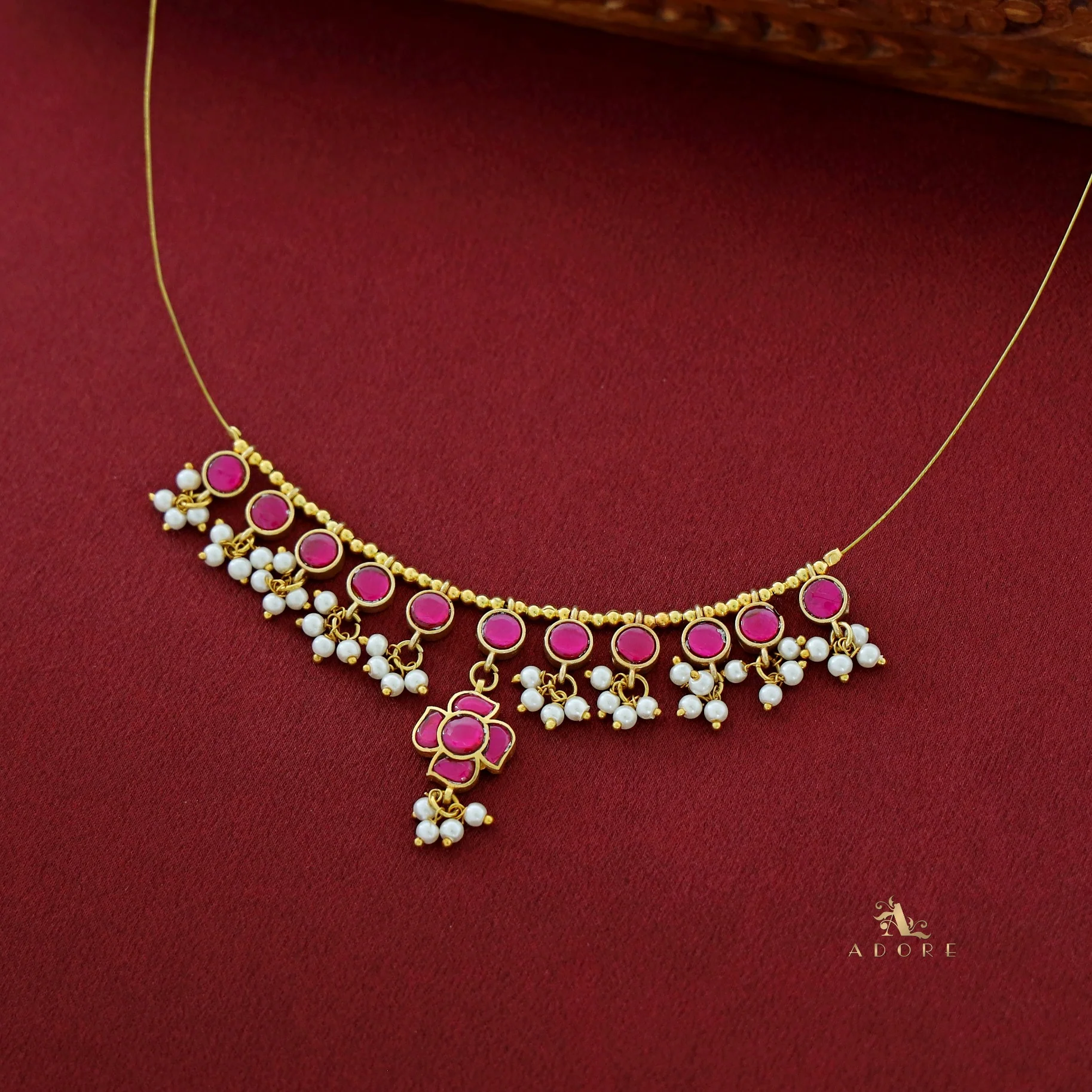 Zilpah Jadau Kundan String Neckpiece - Image 5