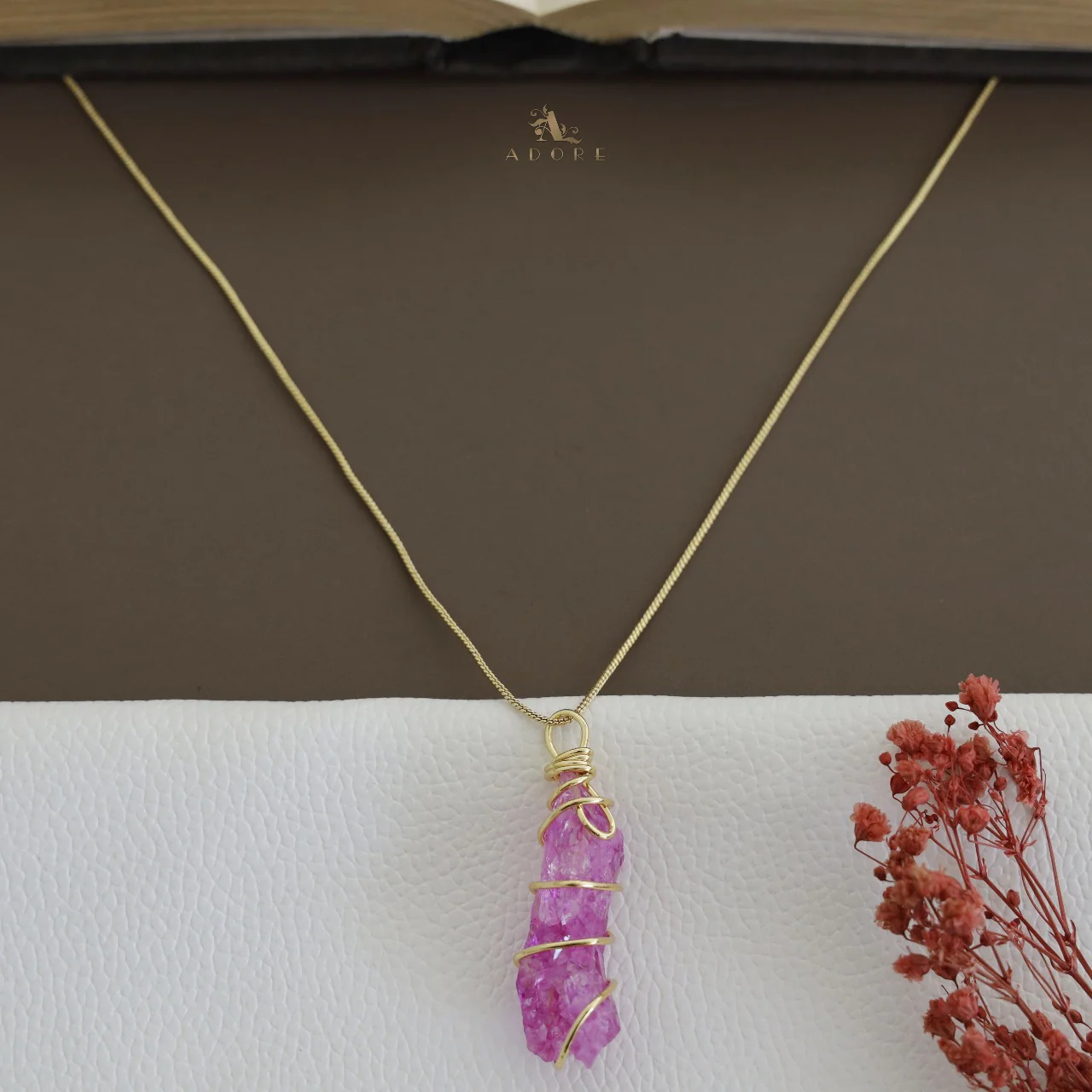 Zinnia Binded Dyed Stone Neckpiece - Image 24