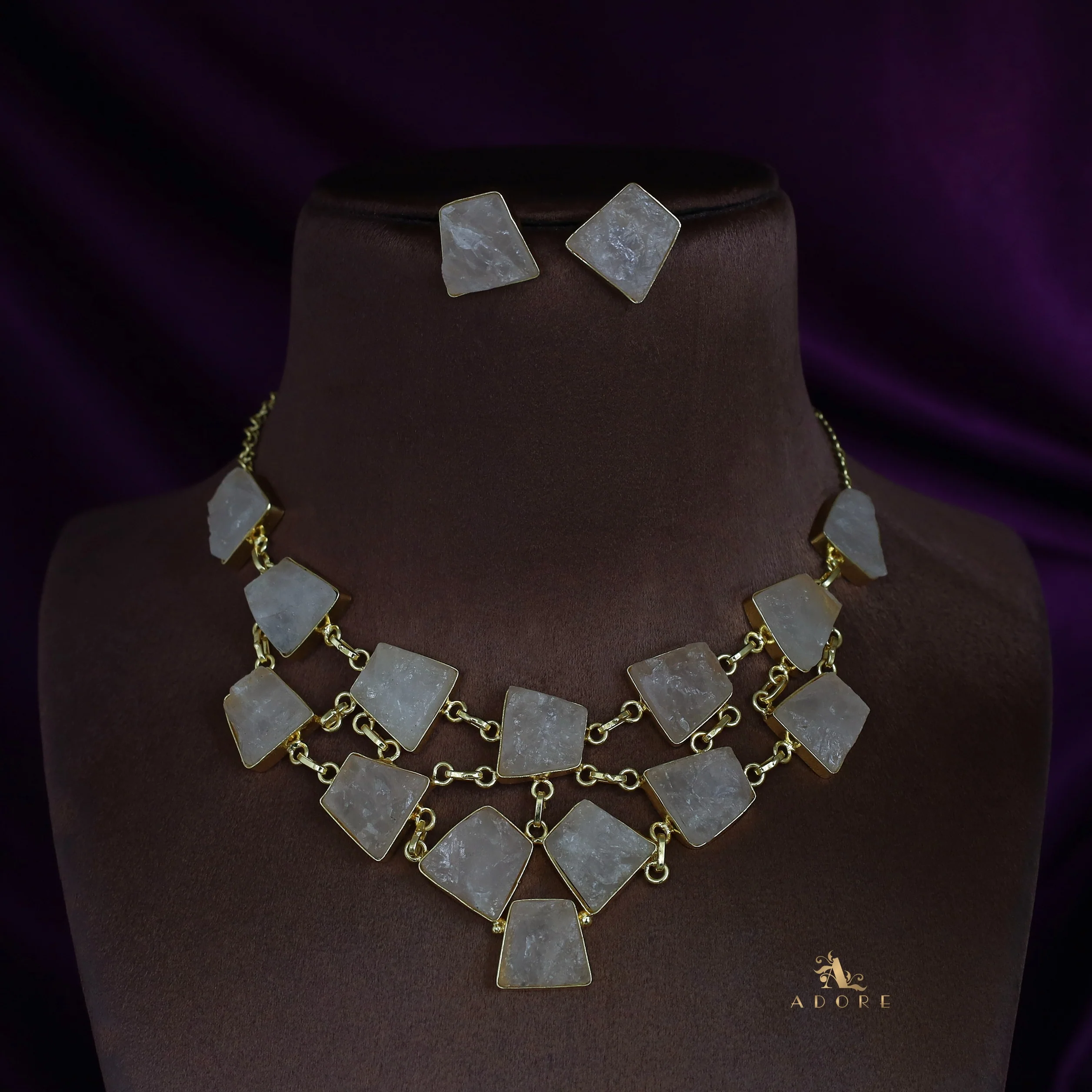 Ziya Raw Stone Neckpiece With Stud - Image 18