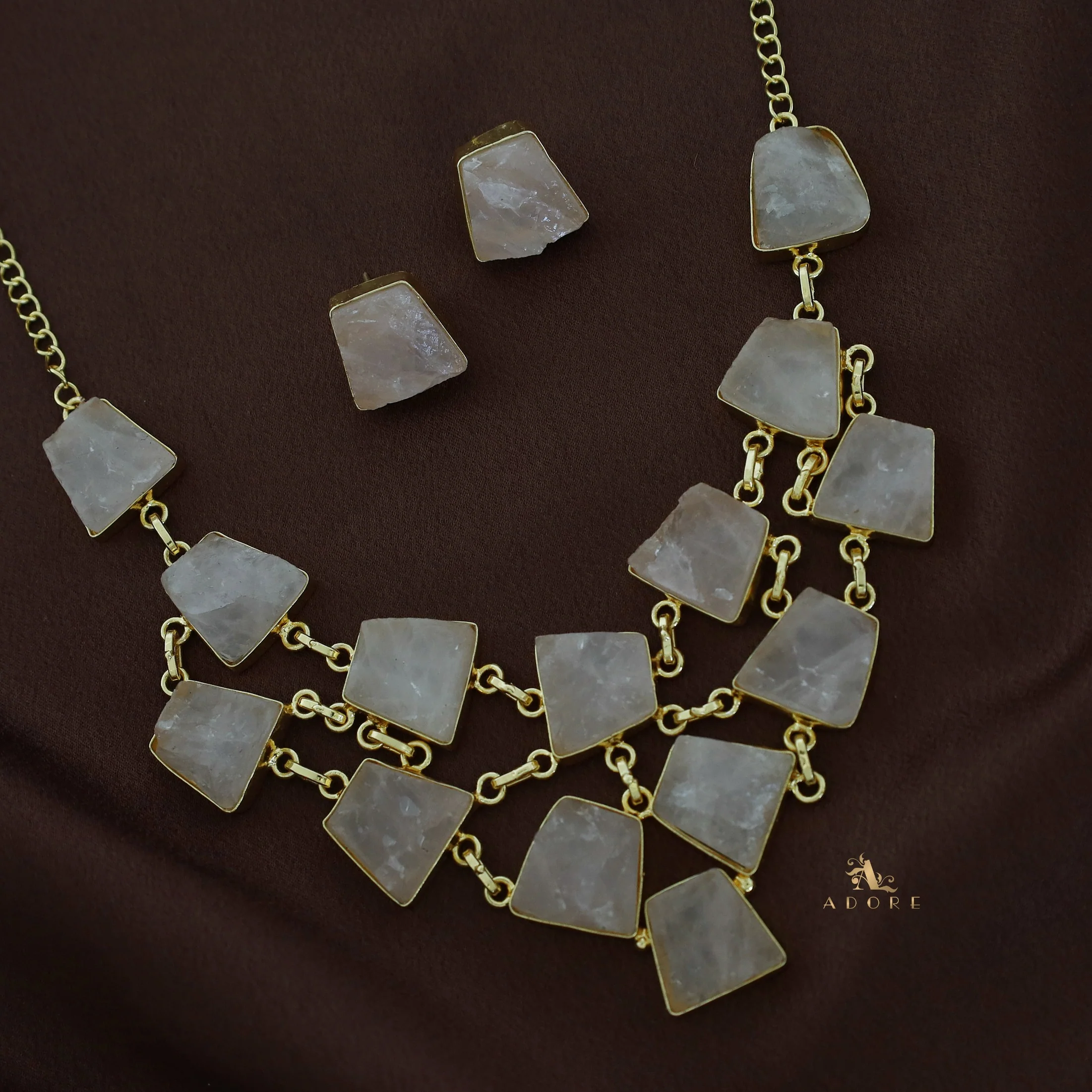 Ziya Raw Stone Neckpiece With Stud - Image 19